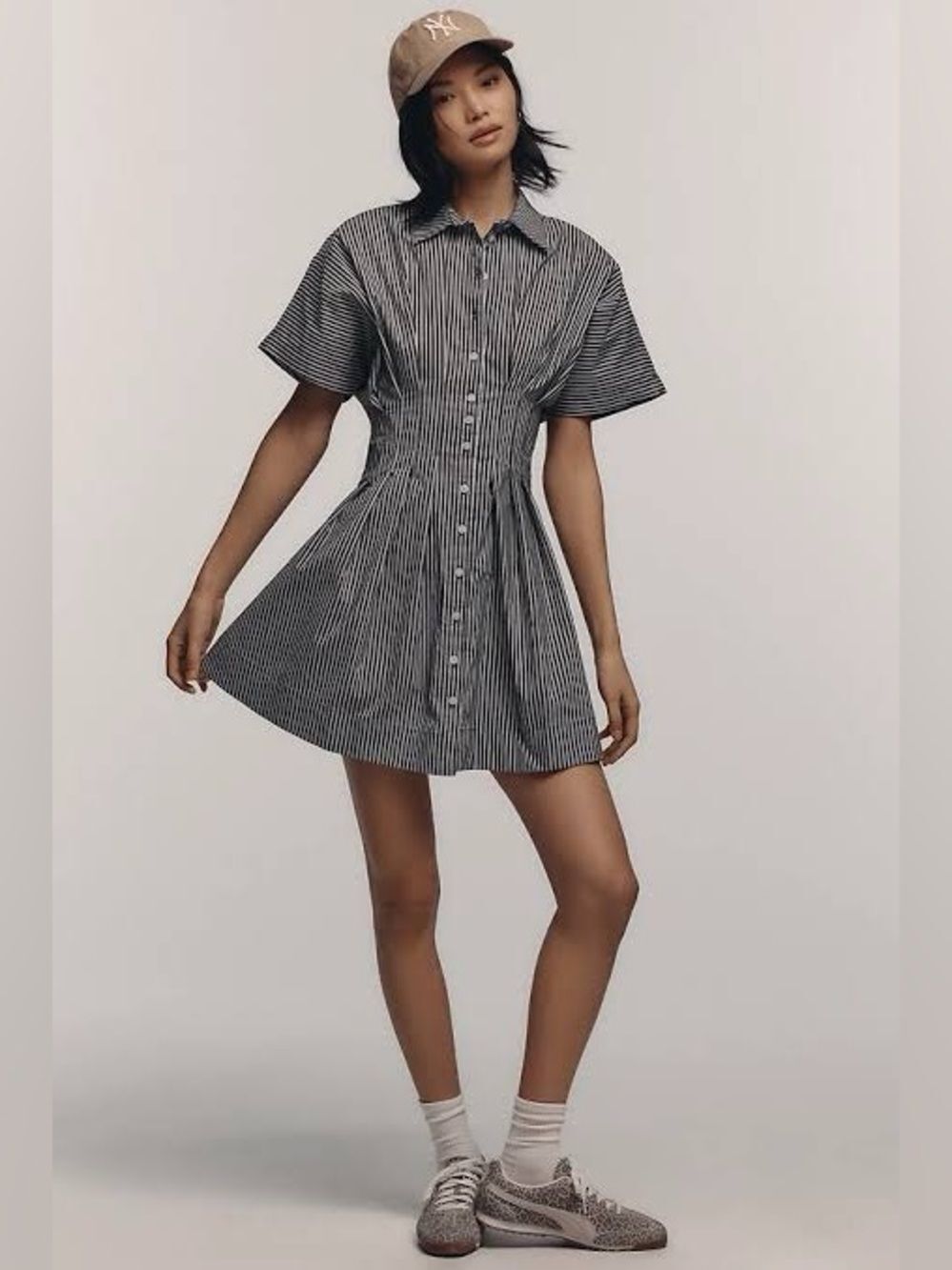 New Anthropologie The Tobie Mini Shirt Dress by Exquise Size M
